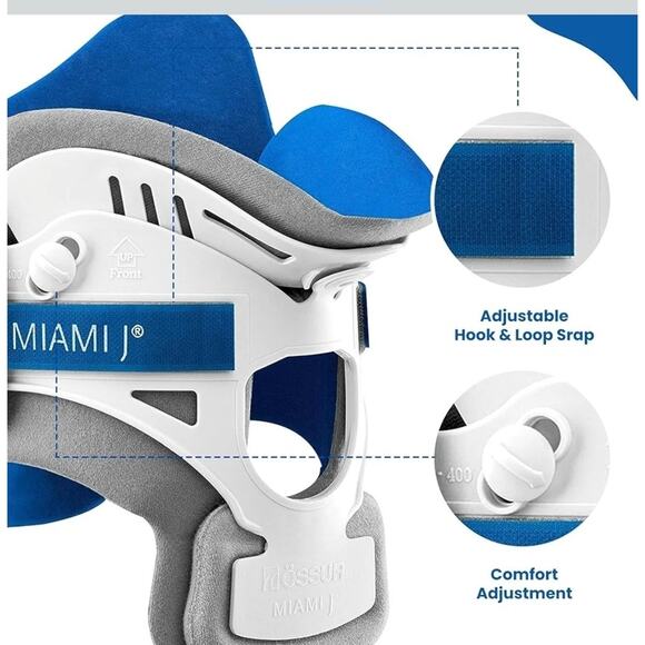 Miami J Cervical Neck Collar, Pain Relief & Support Brace With Pads MJ-250, XS - Picture 3 of 3